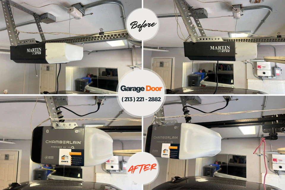 Before and after: garage door repair South Fulton, GA